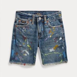 Ralph Lauren Paint-Splatter‎ Sullivan Slim Denim Short Toddler 4